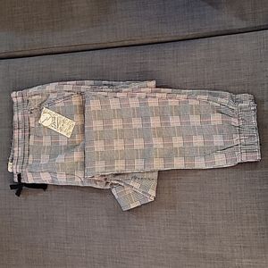 XL Black/Red/White Plaid Joggers